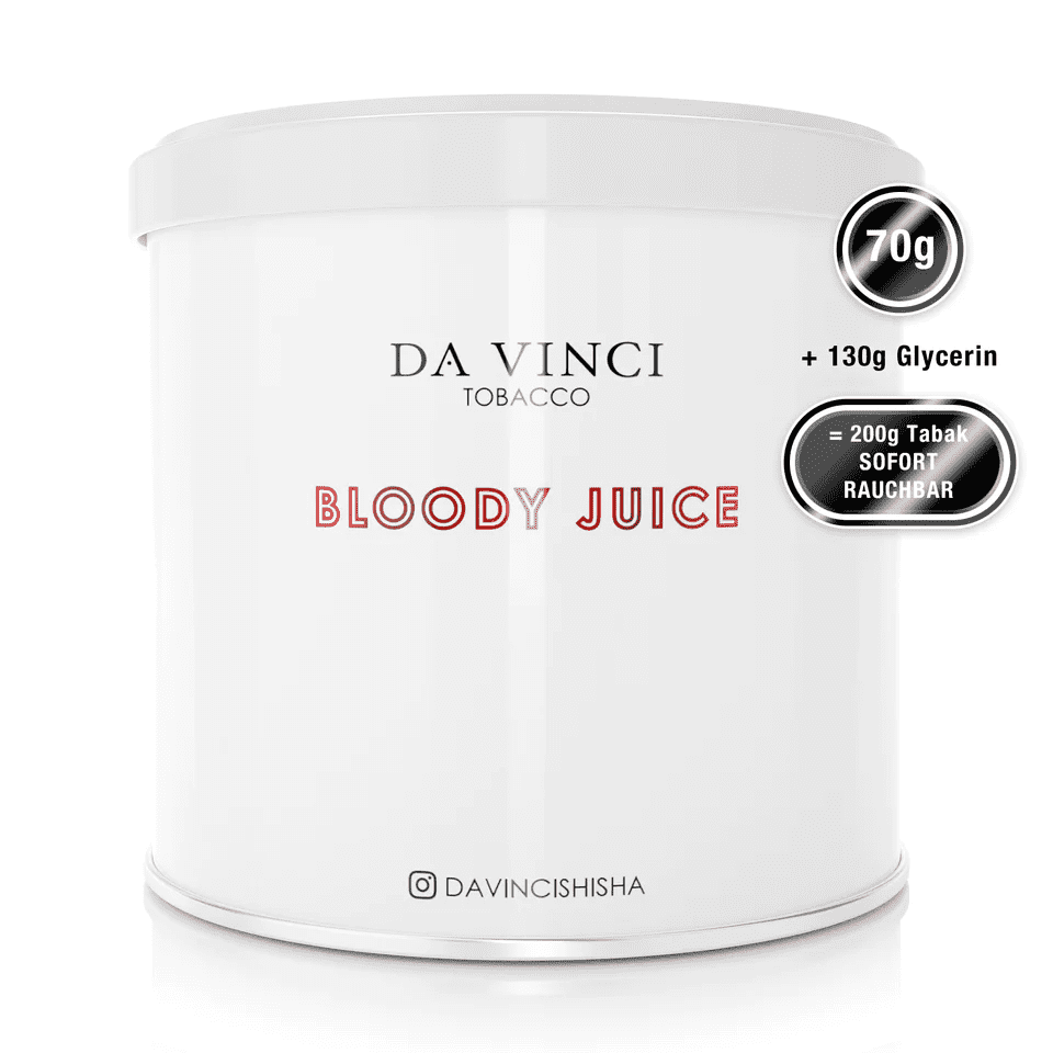 Da Vinci Tobacco - Rohtabak mit Aroma 70g - Bloody Juice
