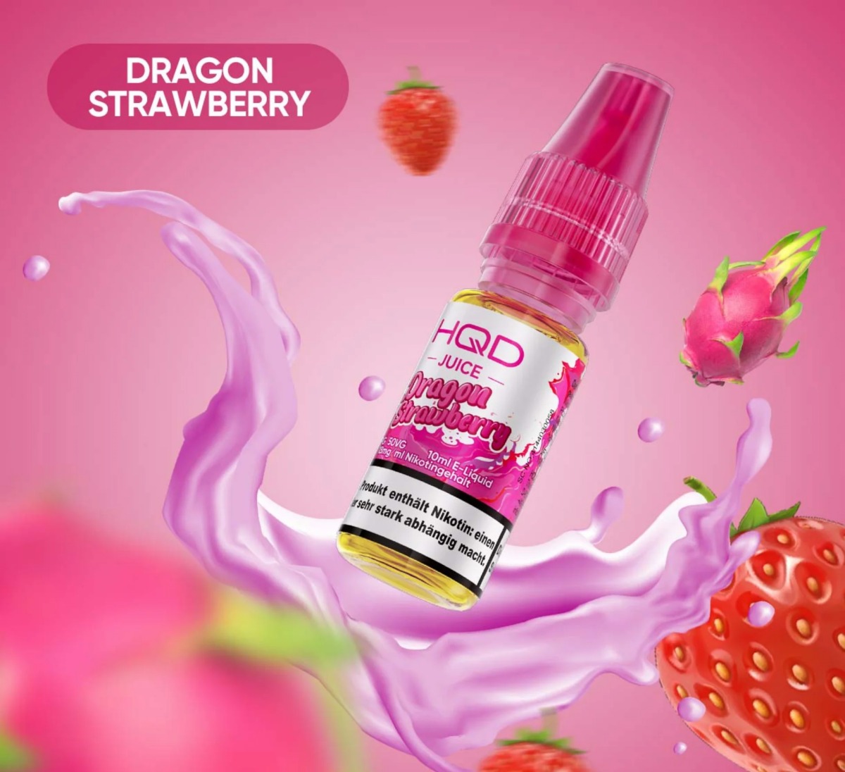 HQD Juice Liquid Dragon Strawberry 10ml 18mg HQD Juice Liquid Dragon Strawberry 10ml 18mg
