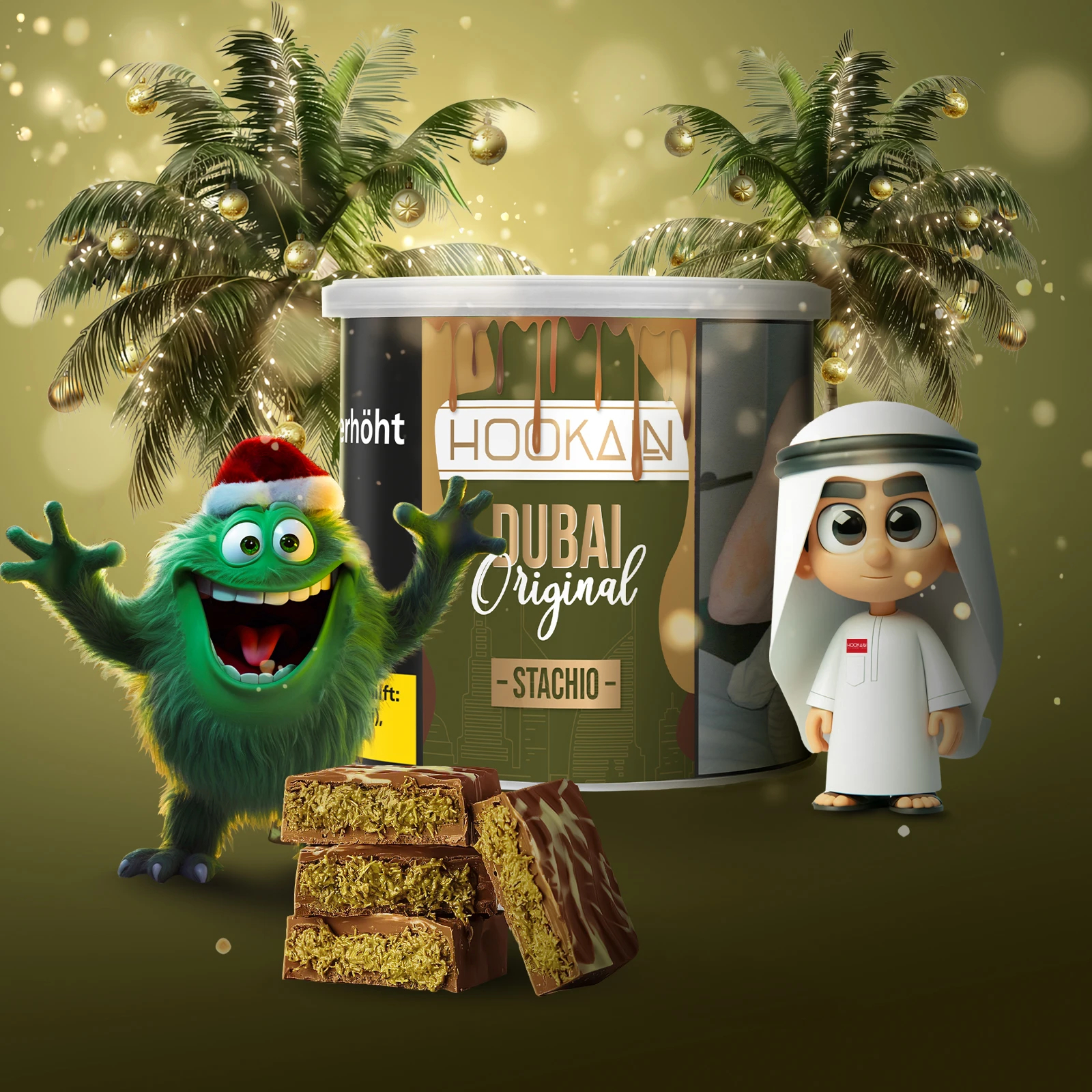 Hookain Shisha Tabak Dubai Stachio 200g Hookain Shisha Tabak Dubai Stachio 200g