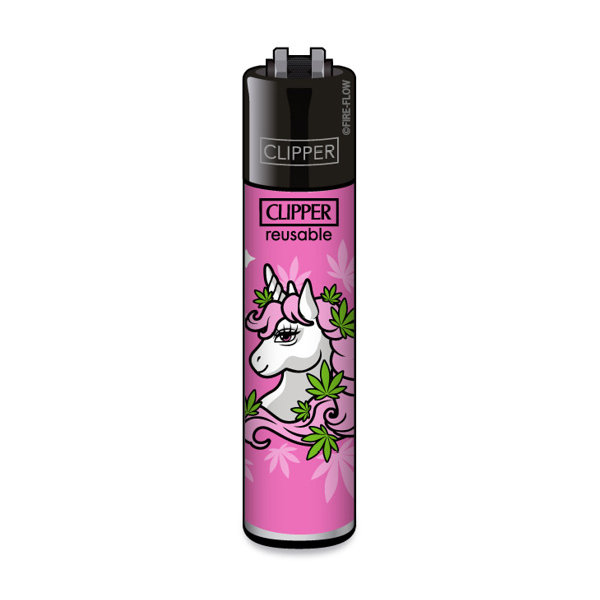 CLIPPER Feuerzeug - 420 Girly Collection - Motiv Unicorn