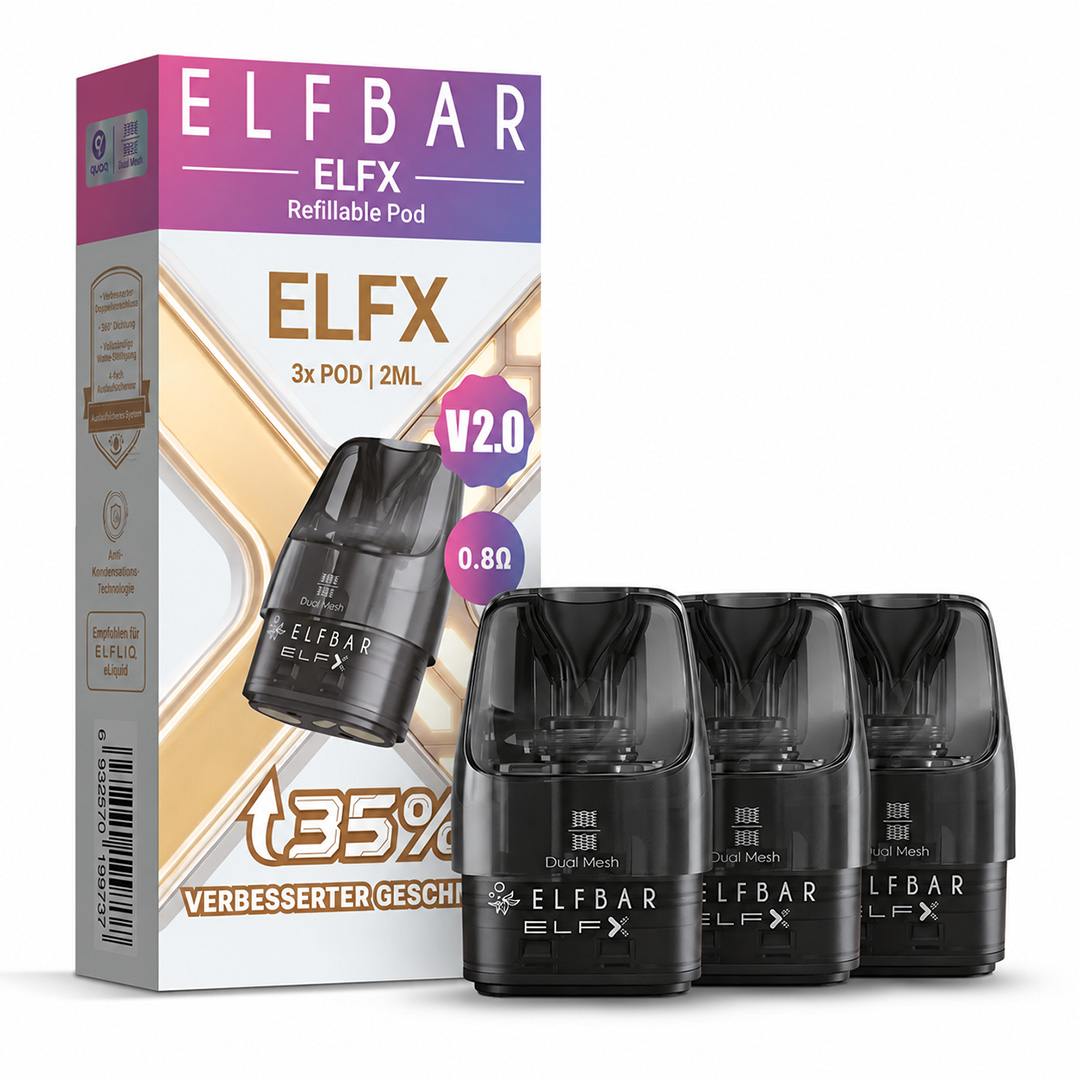 Elfbar - ELFX Pods V2.0 3er Set - 0.8 Ohm
