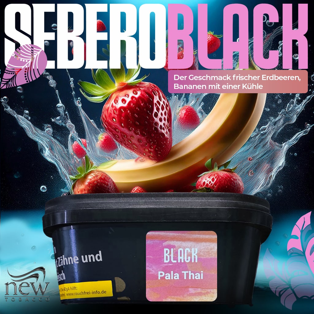 Sebero Black Shisha Tabak - Pala Thai 200g