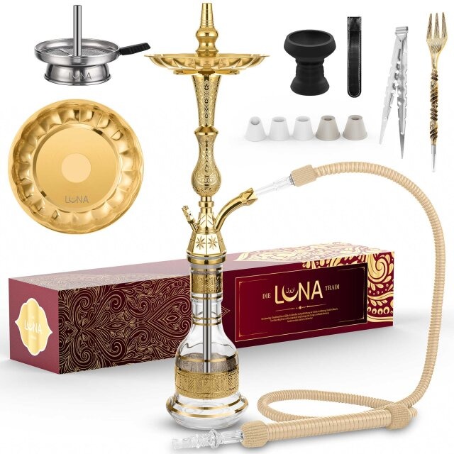Luna Hookah Shisha Tradi Set Transparent Luna Hookah Shisha Tradi Set Transparent