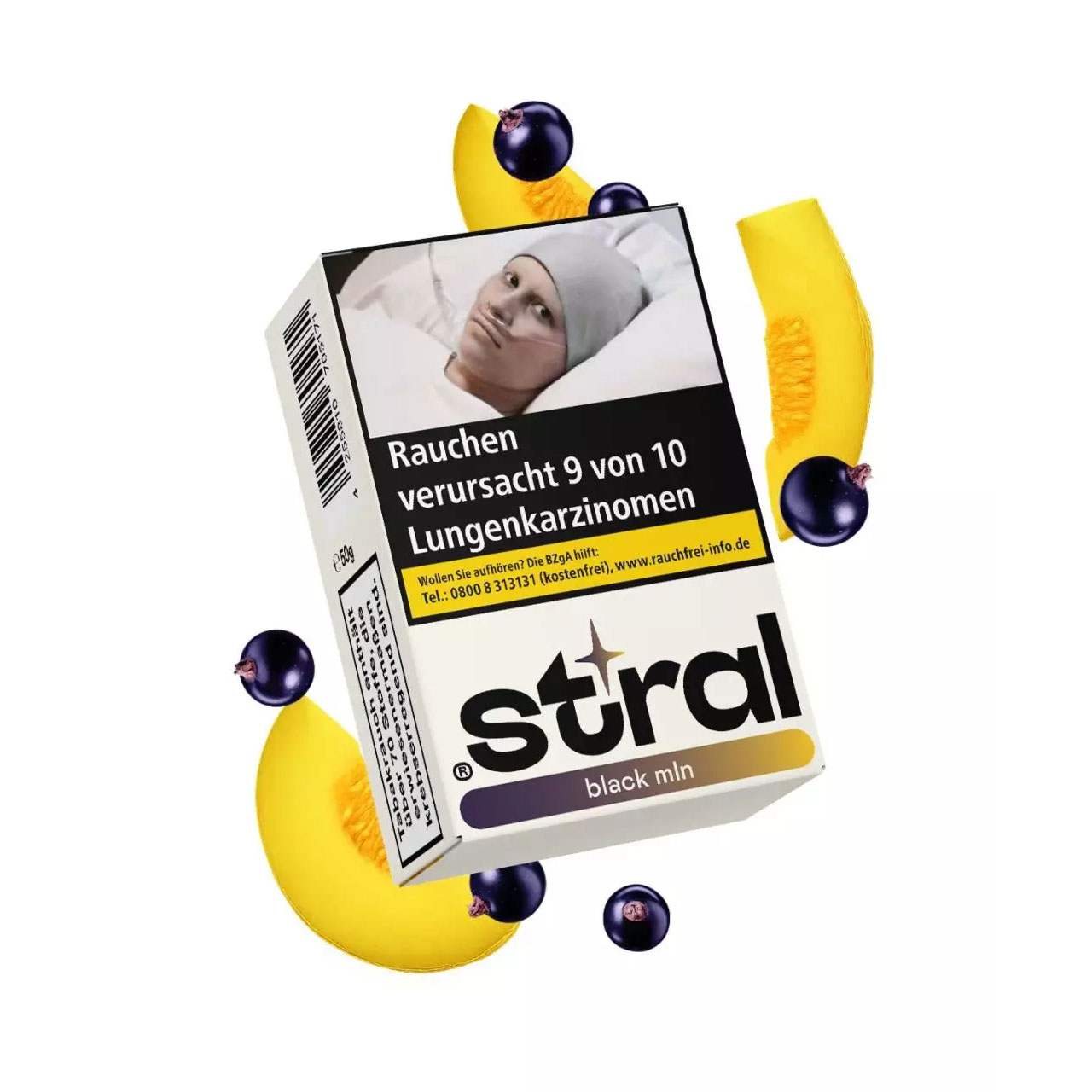 Stral Virginia Shisha Tabak Black Mln 50g