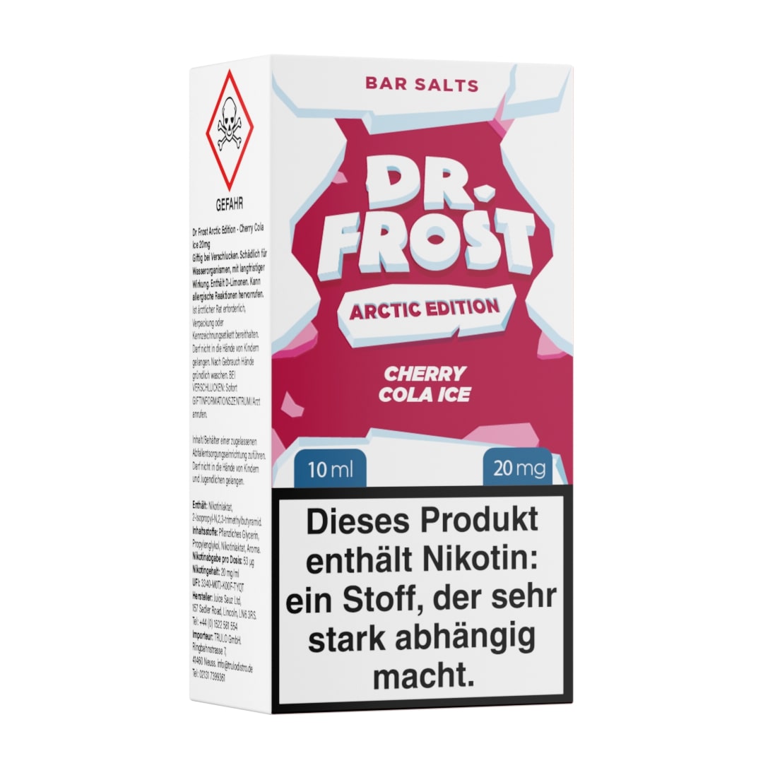Dr. Frost Arctic Edition Cola Cherry Ice Nikotinsalz Liquid 10ml 20mg Dr. Frost Arctic Edition Cola Cherry Ice Nikotinsalz Liquid 10ml 20mg