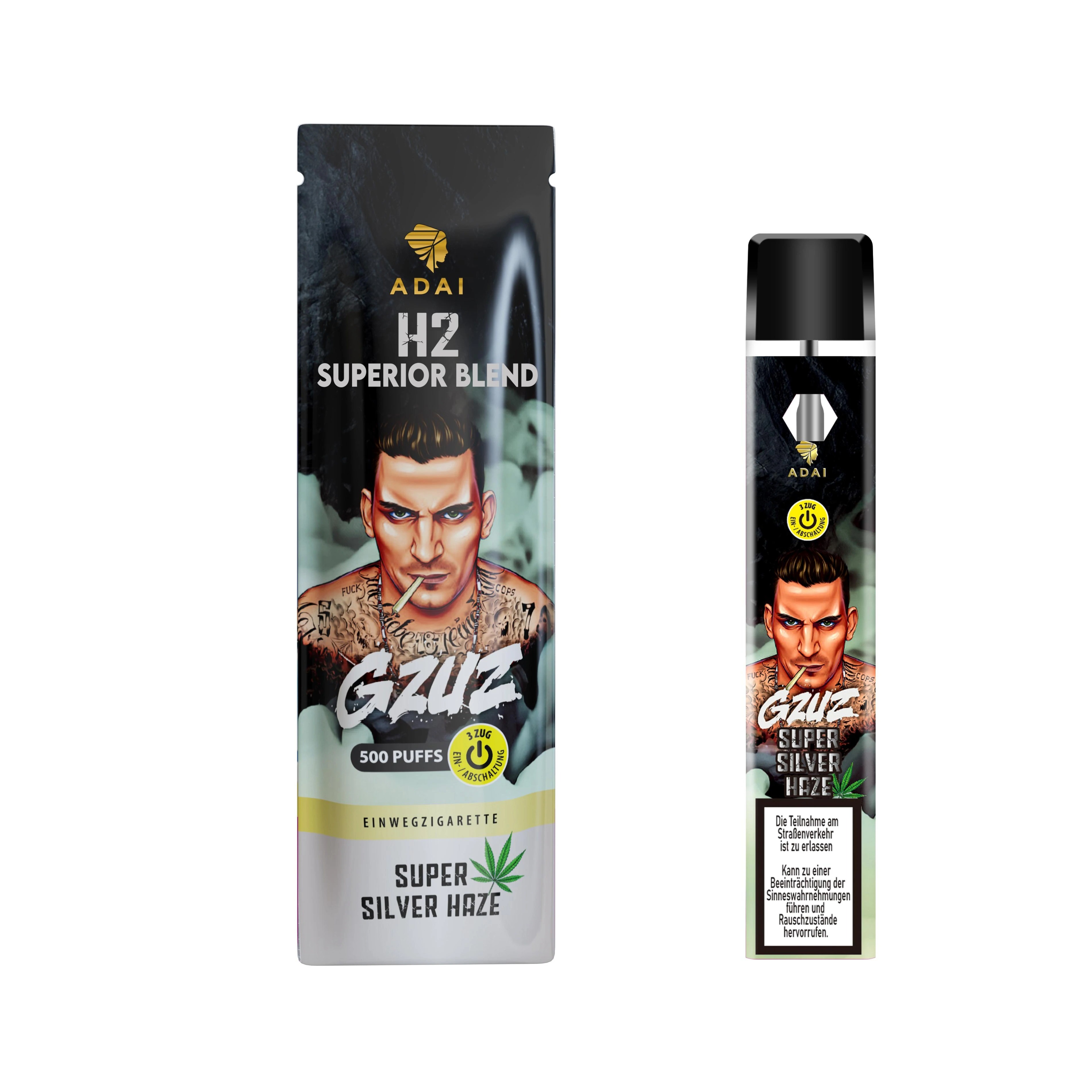 Gzuz H2 Superior Blend Vape - Super Silver Haze 1ml