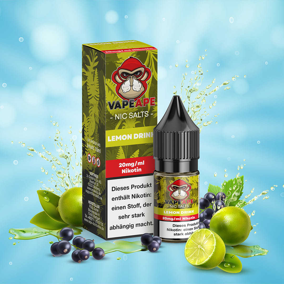 Vape Ape Liquid 10ml 20mg Lemon Drink