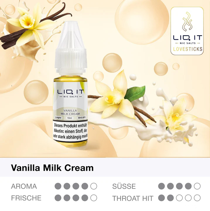 Lovesticks Liq it Liquid Vanilla Milk Cream 0mg 10ml Lovesticks Liq it Liquid Vanilla Milk Cream 0mg 10ml
