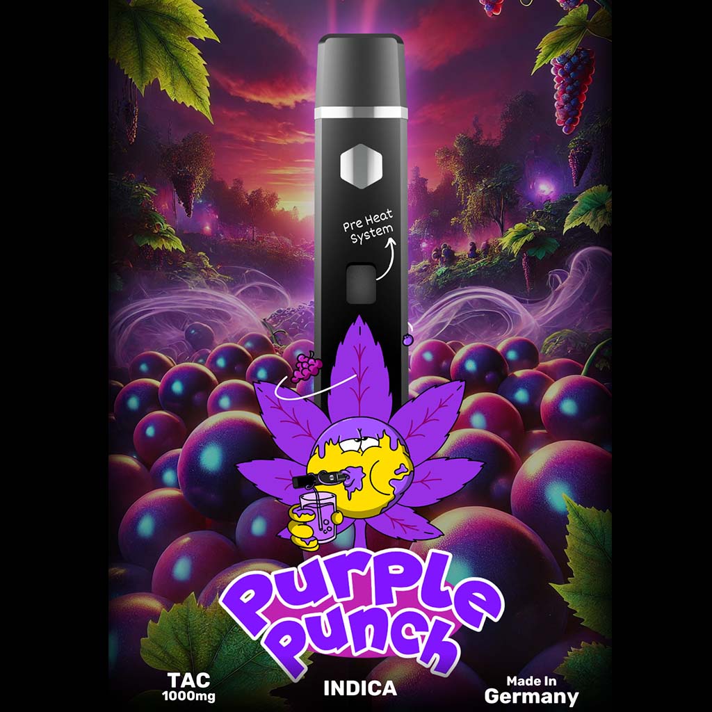 Happys Amsterdam TAC Vape - Purple Punch 1ml