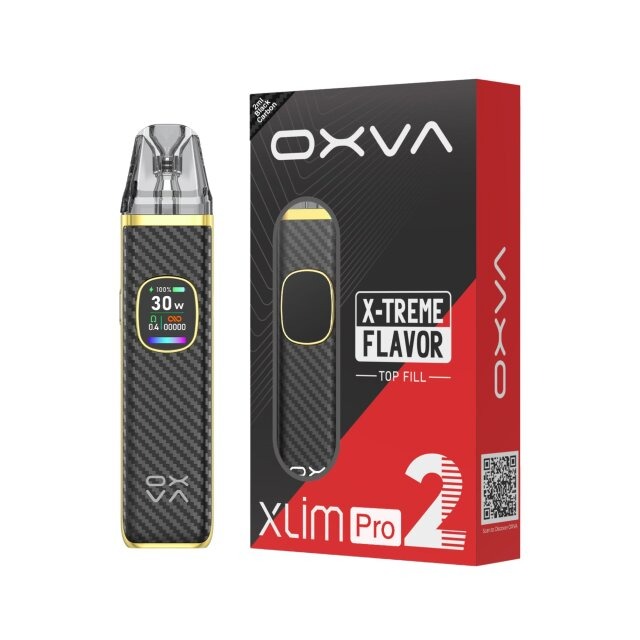 Oxva Xlim Pro 2 Pod System Kit Black Carbon Oxva Xlim Pro 2 Pod System Kit Black Carbon