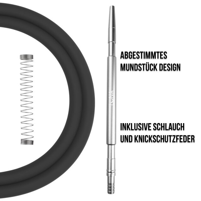 Luna Hookah Shisha Minima 2.0 Silber Mundstück Luna Hookah Shisha Minima 2.0 Silber Mundstück