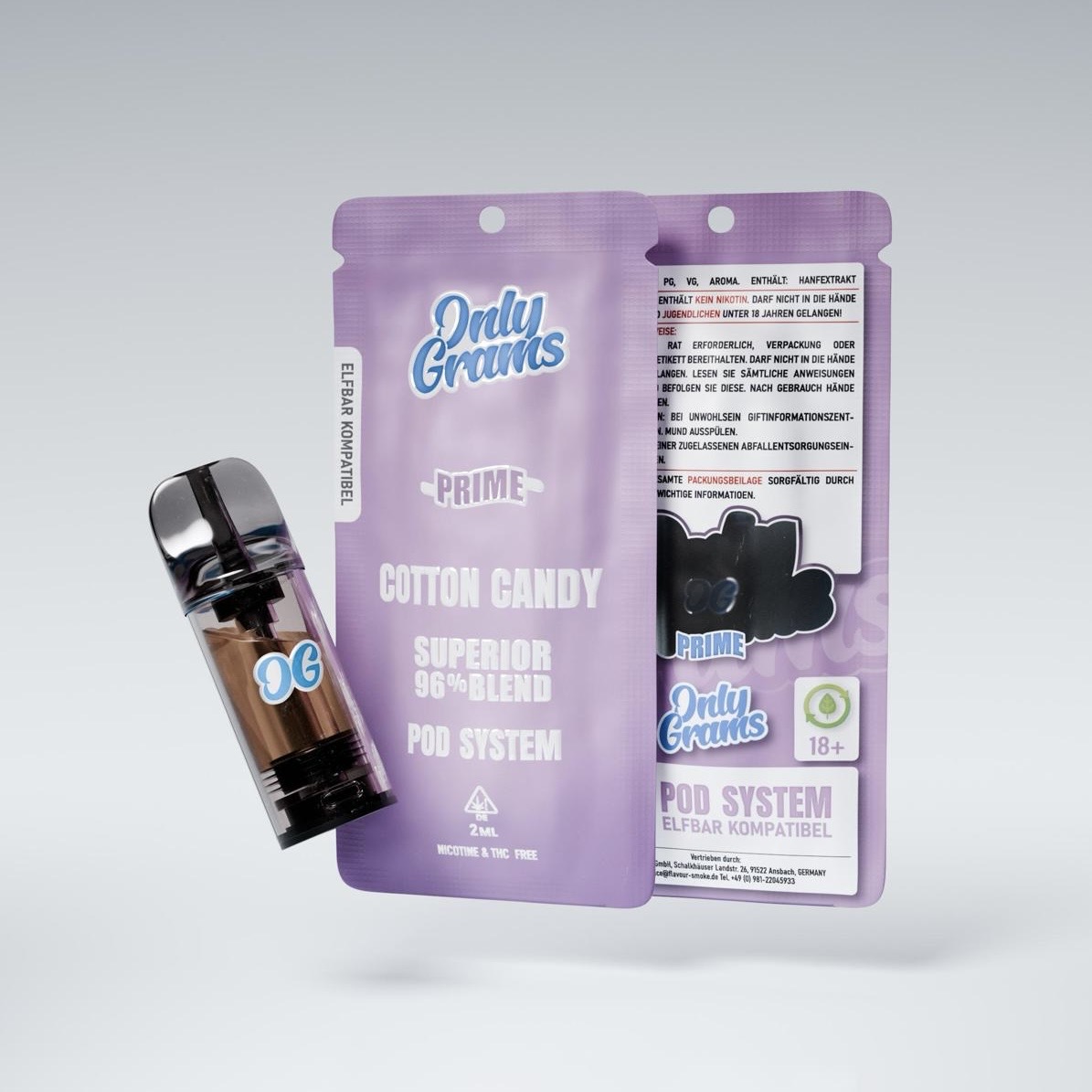 Only Grams - Superior Blend Pod - Cotton Candy 2ml