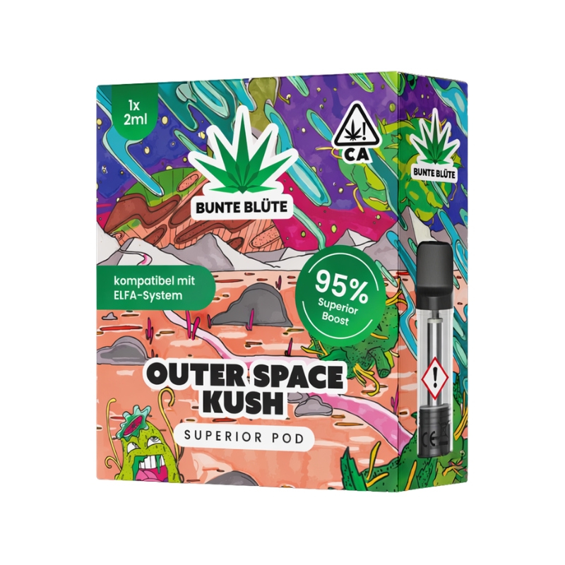 Bunte Blüte 95% Superior Pod Outer Space Kush 2ml Bunte Blüte 95% Superior Pod Outer Space Kush 2ml
