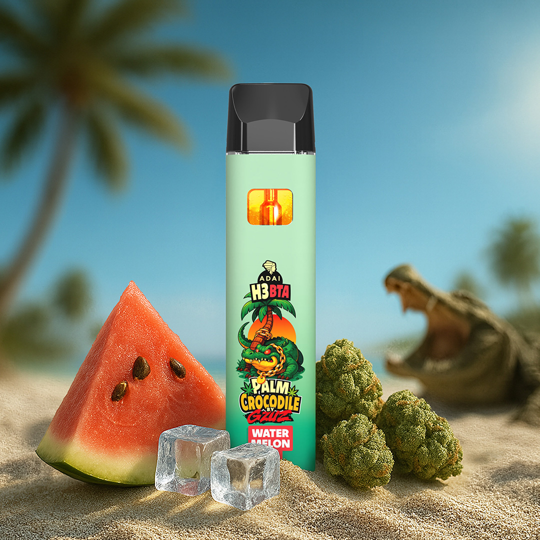 Palm Crocodile by GZUZ H3BTA Vape Watermelon Ice 1ml