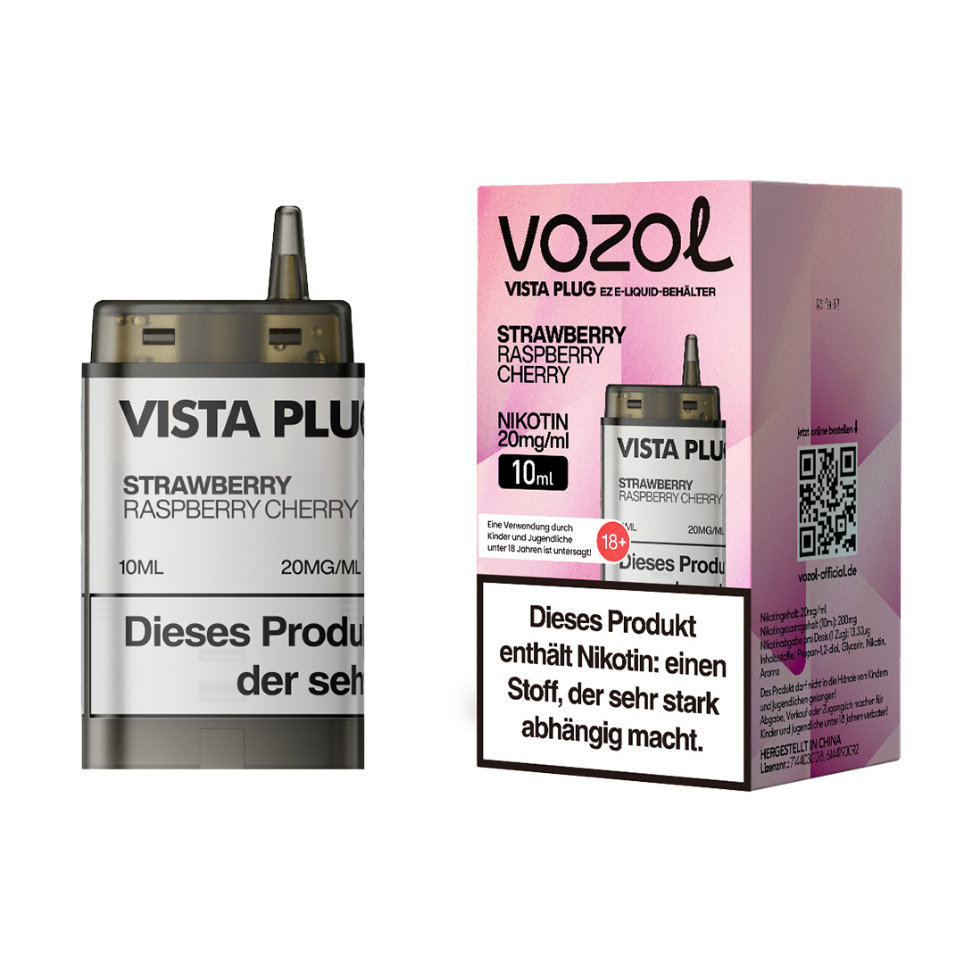 Vozol Vista Plug EZ Pod Strawberry Raspberry Cherry Vozol Vista Plug EZ Pod Strawberry Raspberry Cherry