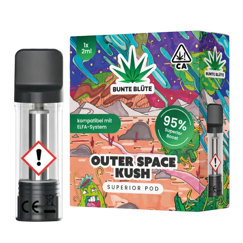 Bunte Blüte 95% Superior Pod Outer Space Kush 2ml Bunte Blüte 95% Superior Pod Outer Space Kush 2ml