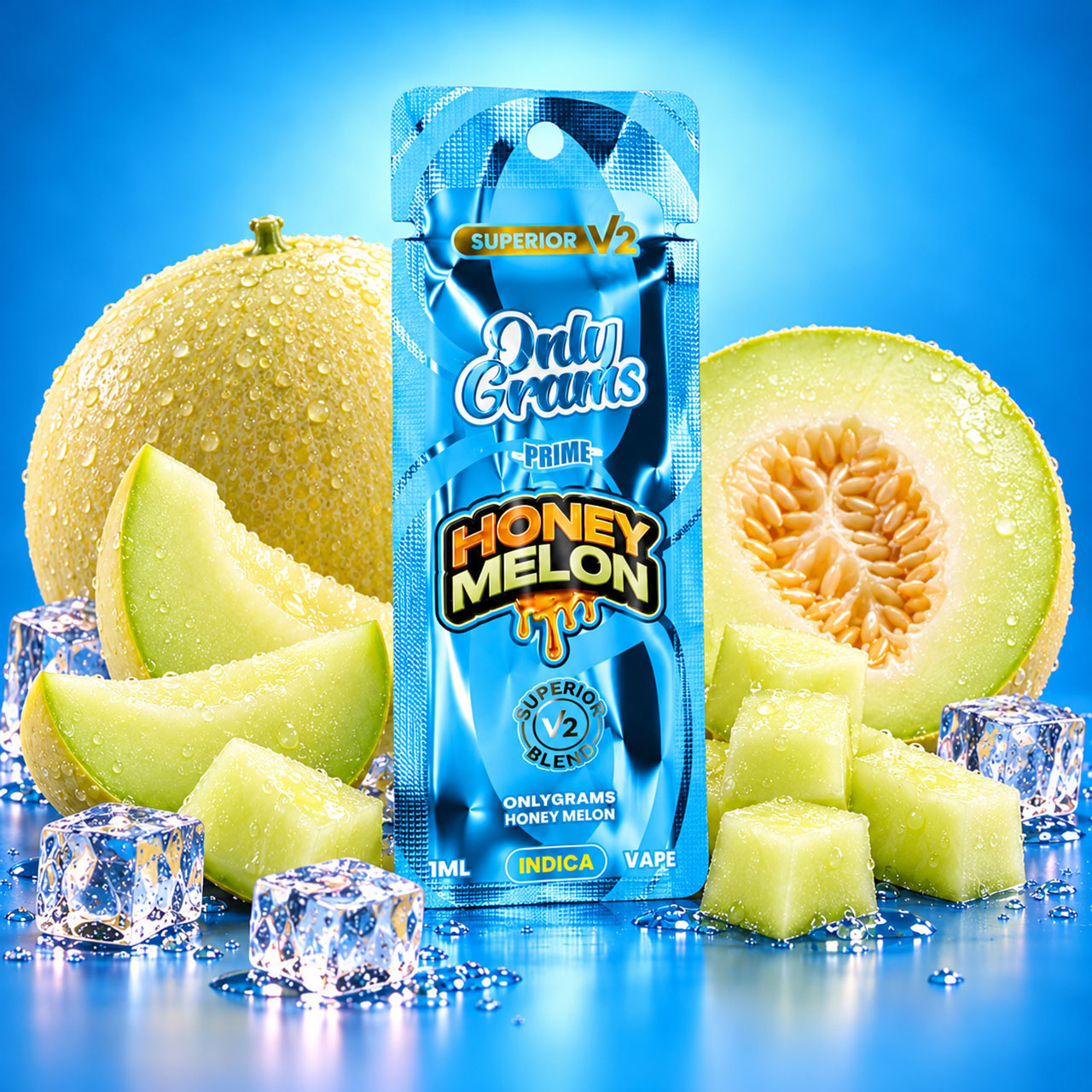Only Grams Superior V2 Blend Vape Honey Melon 1ml Only Grams Superior V2 Blend Vape Honey Melon 1ml