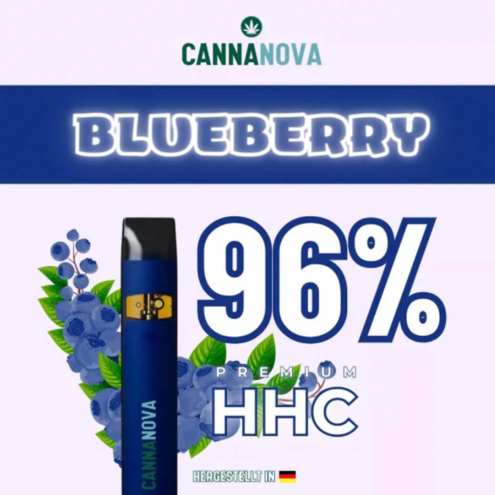 Cannanova HHC Vape Einweg E-Zigarette - Blueberry OG 1ml 96%