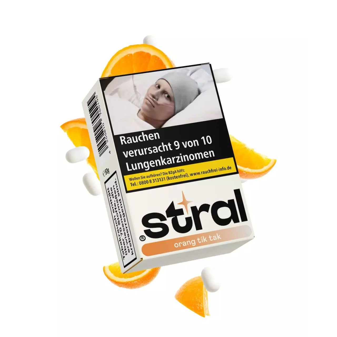 Stral Virginia Shisha Tabak Orang Tik Tak 50g Stral Virginia Shisha Tabak Orang Tik Tak 50g