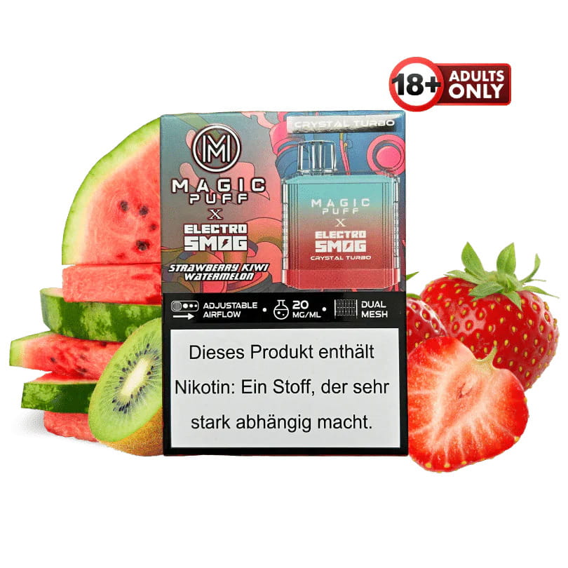 Strawberry Kiwi Watermelon Crystal Turbo Magic Puff X Electro Smog 