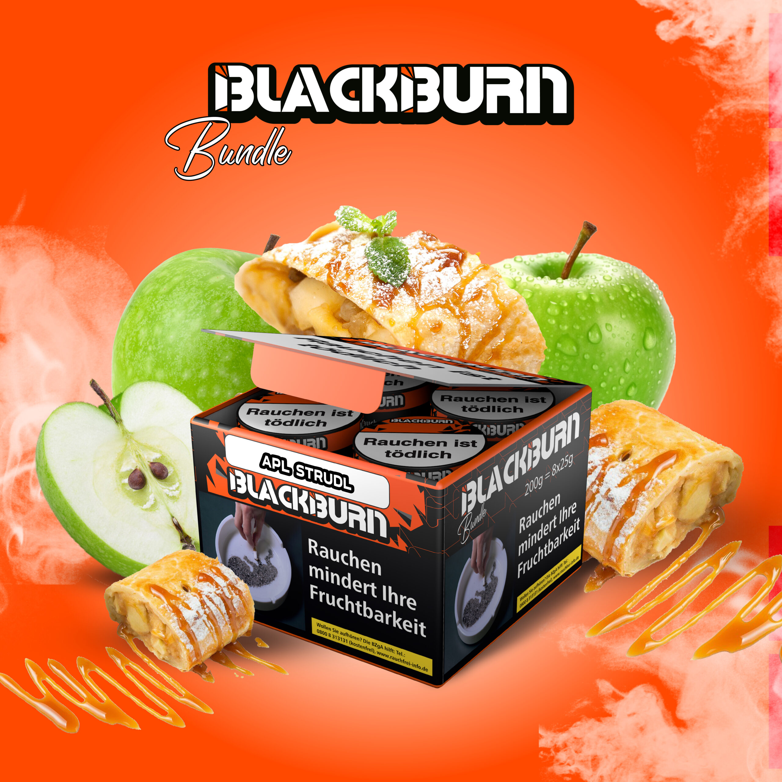 Blackburn Shisha Tabak - Apl Strudl 200g