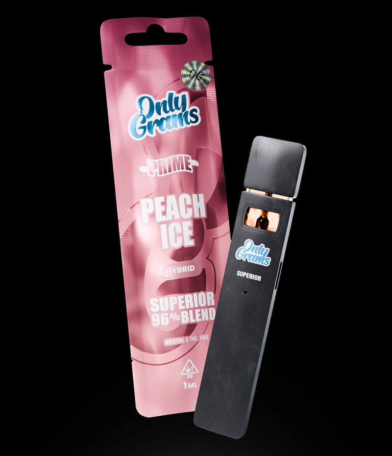 Only Grams Superior Blend Vape - Peach Ice 1ml