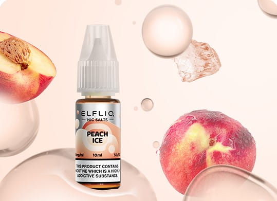 Elfliq_Peach_Ice Elfliq - Peach Ice Nikotinsalz Liquid 10ml l 20mg/ml