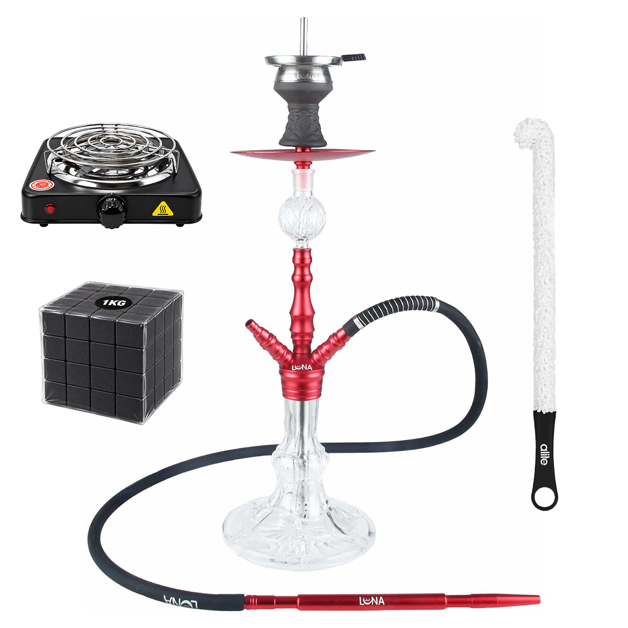Luna Shisha Minima 2.0 Rot Komplettset