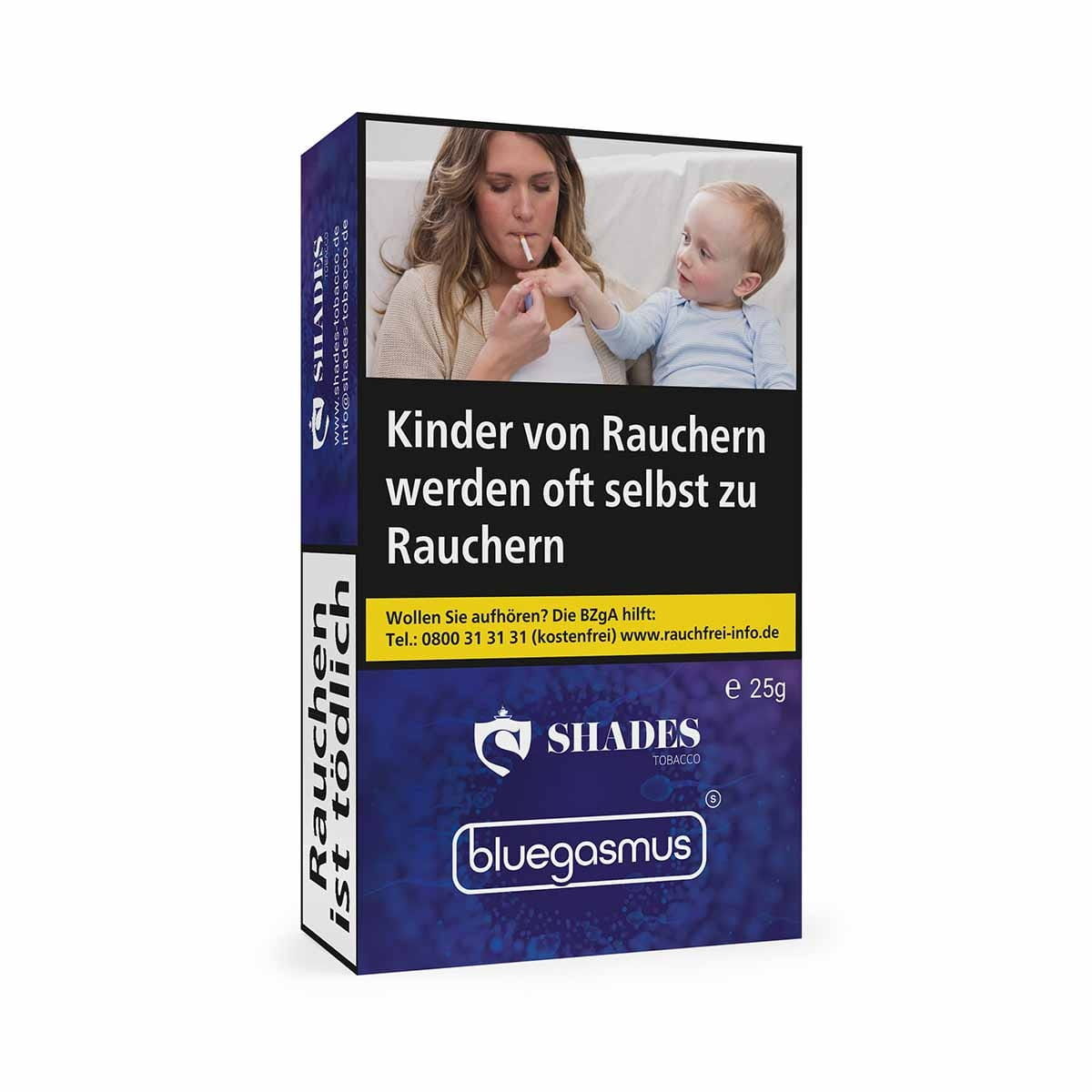 Shades_Bluegasmus_25g Shades Tobacco - Bluegasmus 25g