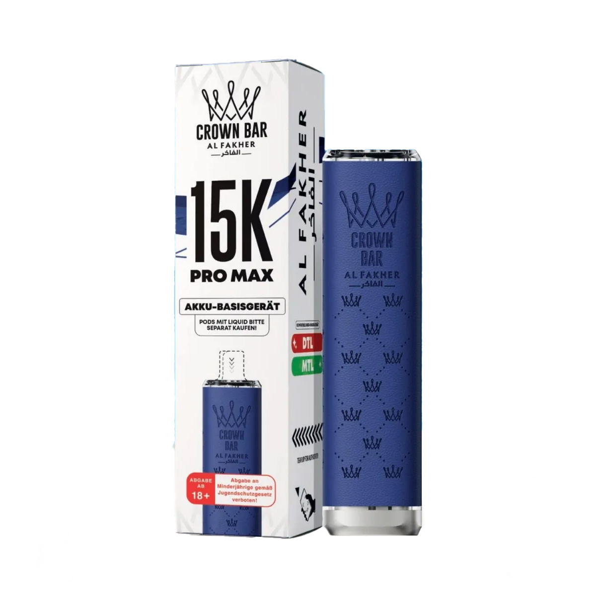 Al Fakher Crown Bar 15k Pro Max Akku-Basisgerät Blue