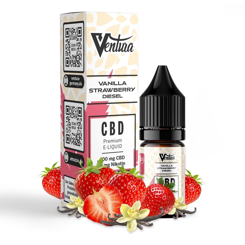 Ventura CBD Liquid Vanilla Strawberry Diesel 10ml 600mg Ventura CBD Liquid Vanilla Strawberry Diesel 10ml 600mg