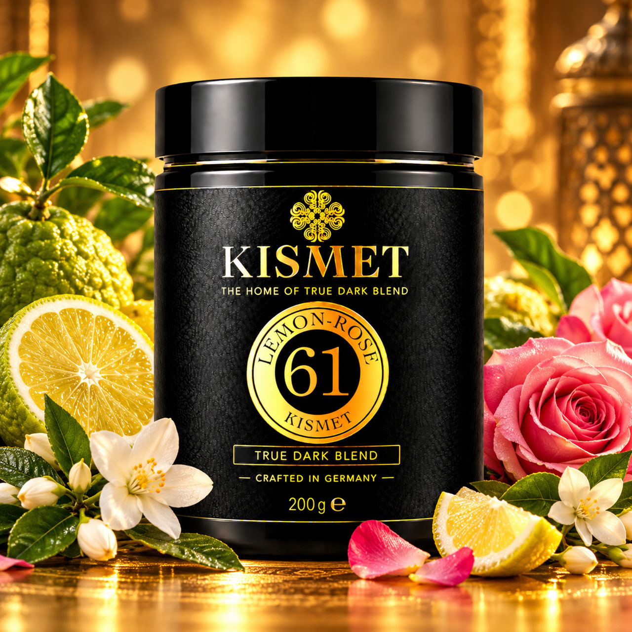 Kismet Darkblend Shisha Tabak Lemon Rose #61 200g