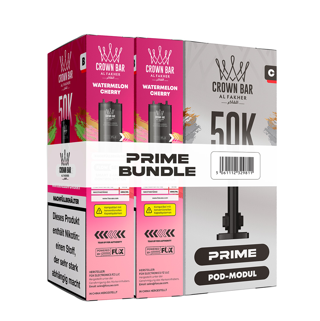 Al Fakher Crown Bar 50k Hypermax Prime Pod Bundle Watermelon Cherry Al Fakher Crown Bar 50k Hypermax Prime Pod Bundle Watermelon Cherry