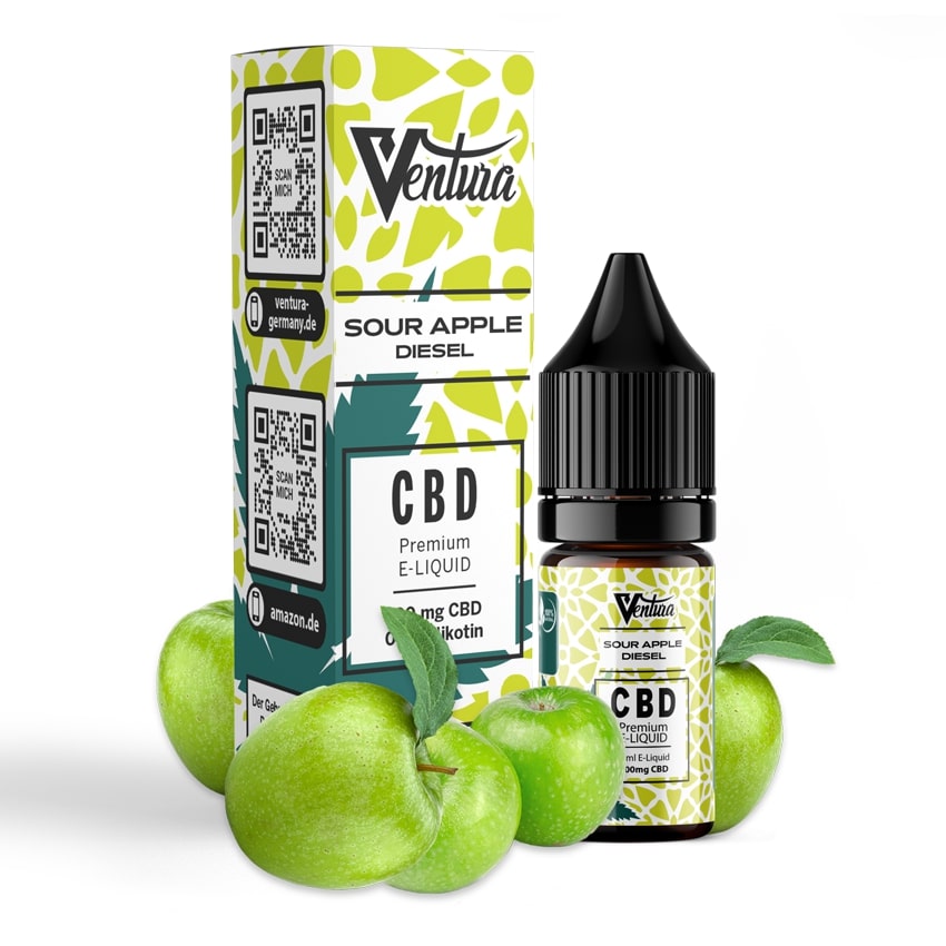 Ventura CBD Liquid Sour Apple Diesel 10ml 600mg Ventura CBD Liquid Sour Apple Diesel 10ml 600mg