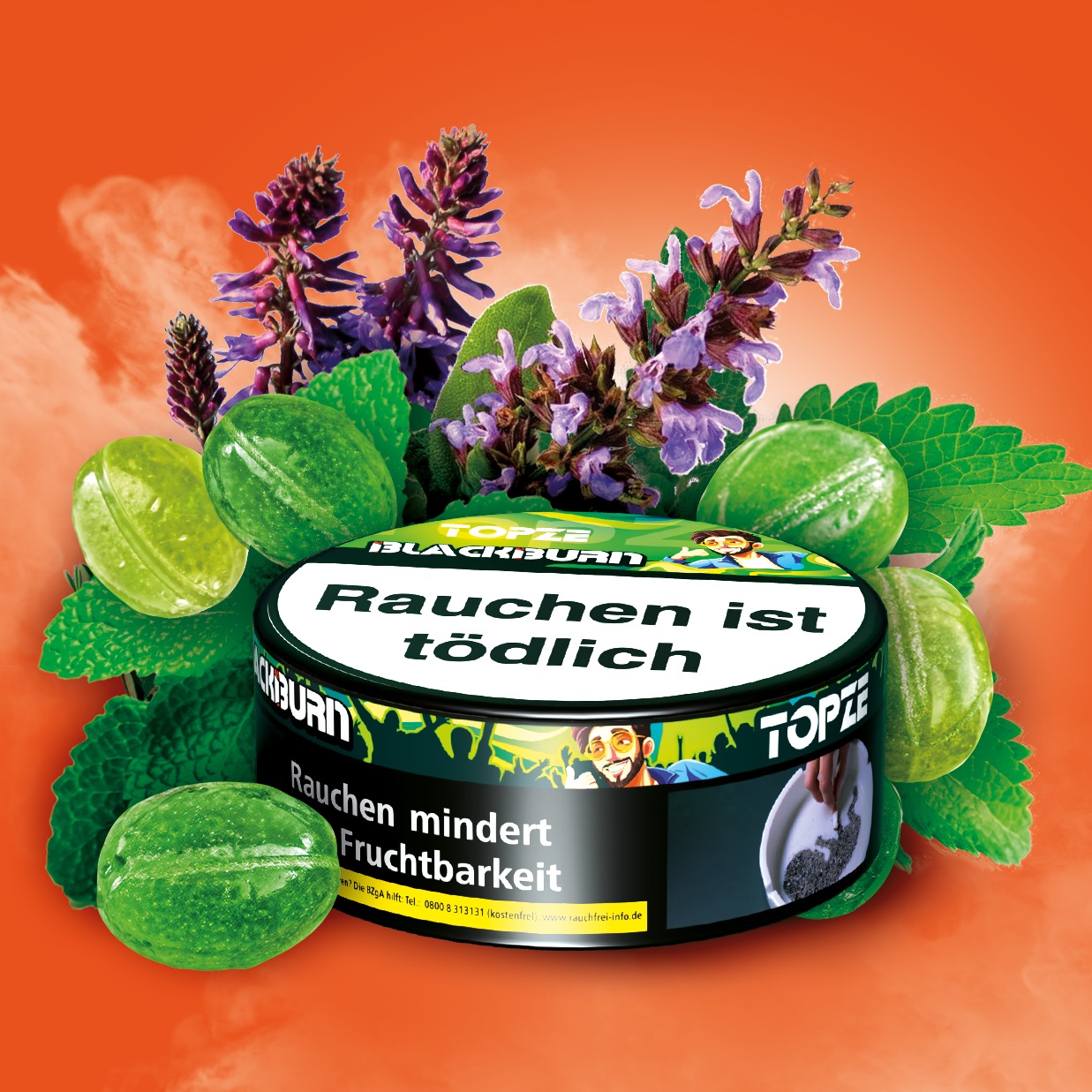 Blackburn Shisha Tabak TopZe 100g Blackburn Shisha Tabak TopZe 100g