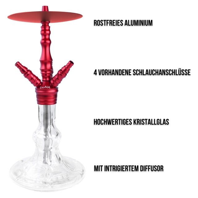 Luna Hookah - Minima 2.0 Rot