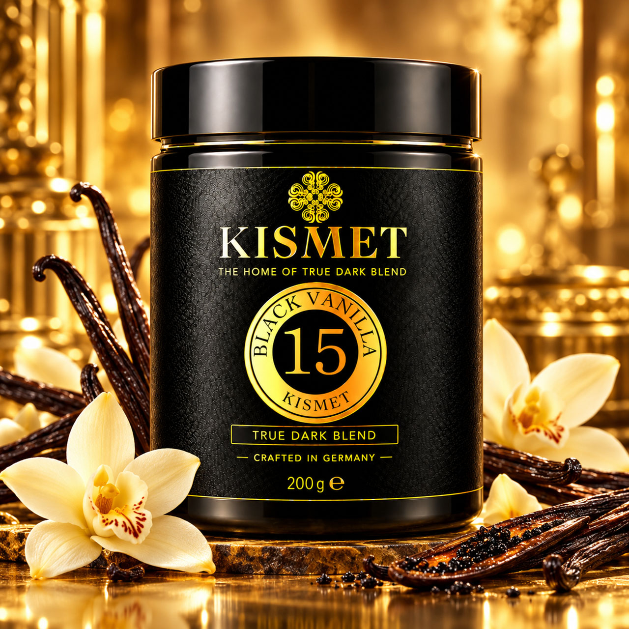 Kismet Darkblend Shisha Tabak Black Vanilla #15 200g Kismet Darkblend Shisha Tabak Black Vanilla #15 200g