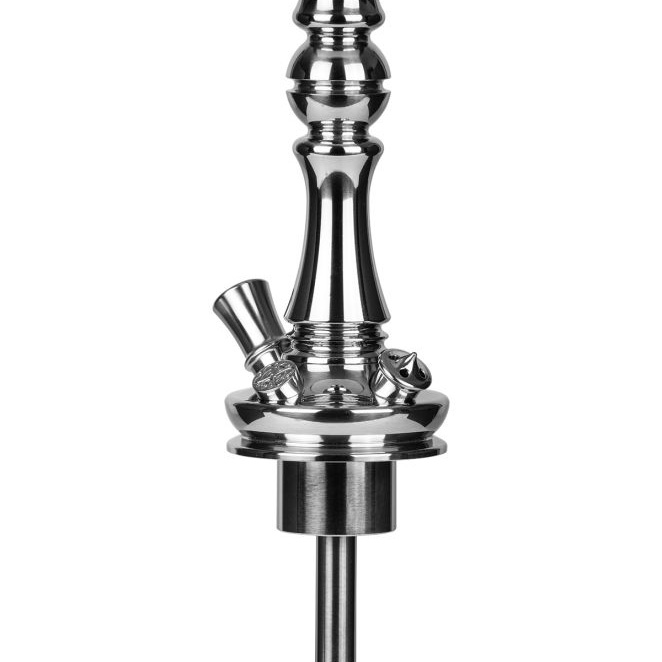 Moze Shisha Tradi M Silver Cut Glass Base Front Moze Shisha Tradi M Silver Cut Glass Base Front