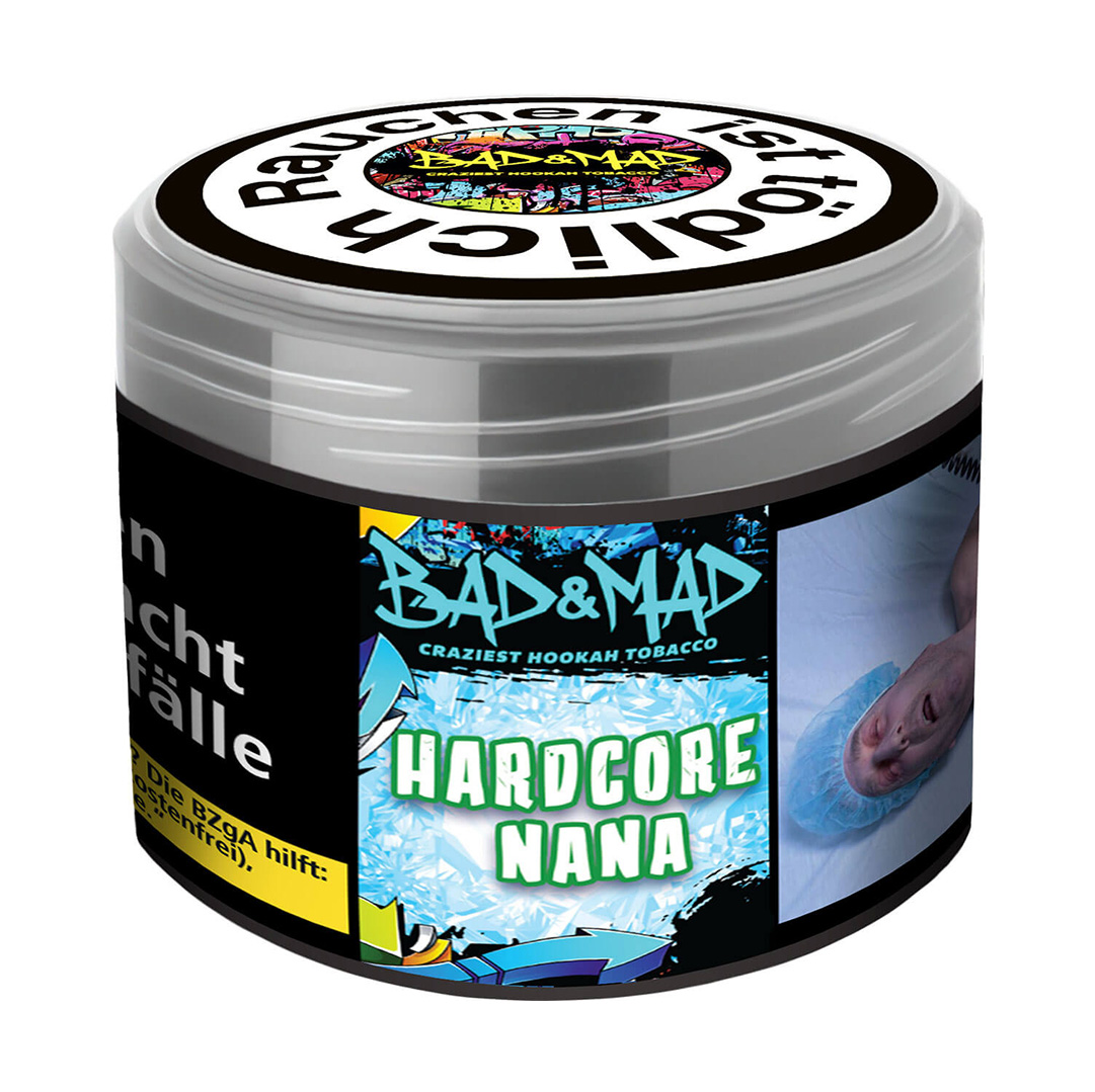 Bad & Mad Virginia Shisha Tabak Hardcore Nana 200g Bad & Mad Virginia Shisha Tabak Hardcore Nana 200g