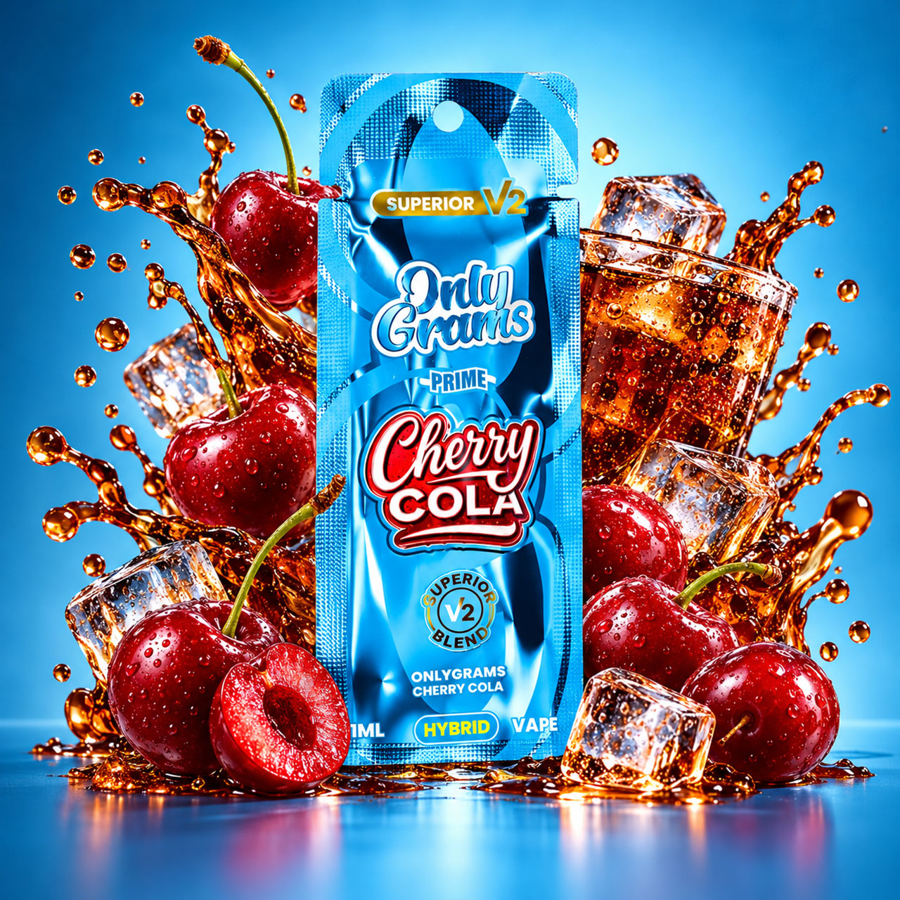 Only Grams Superior V2 Blend Vape Cherry Cola 1ml