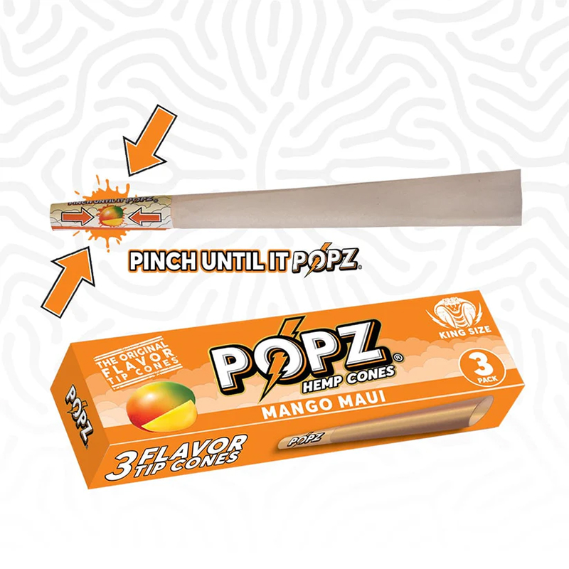 King Palm PopZ Hemp Cones Mango Maui 3er Pack