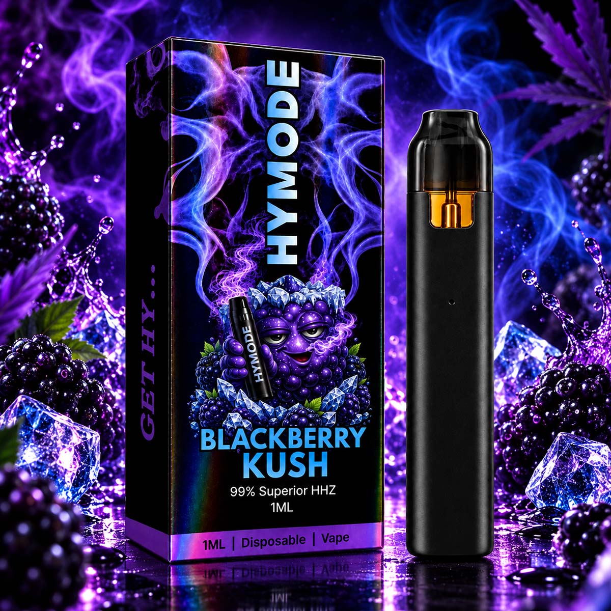 Hymode Blackberry Kush HHZ Vape 1ml Hymode Blackberry Kush HHZ Vape 1ml