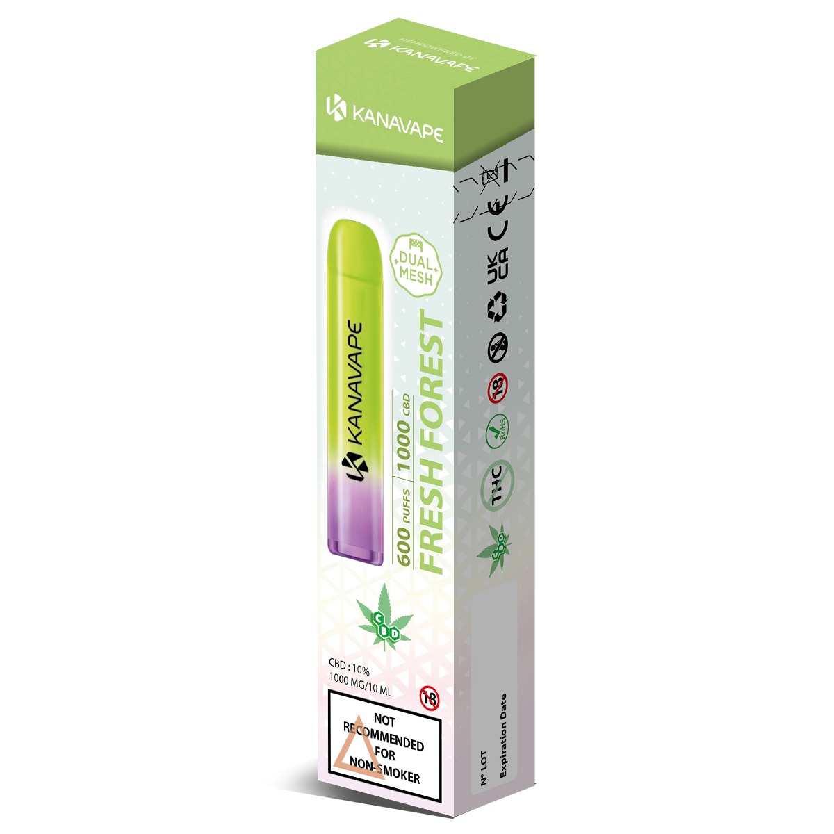 Kanavape CBD Vape Einweg E-Zigarette - Fresh Forest - 2ml