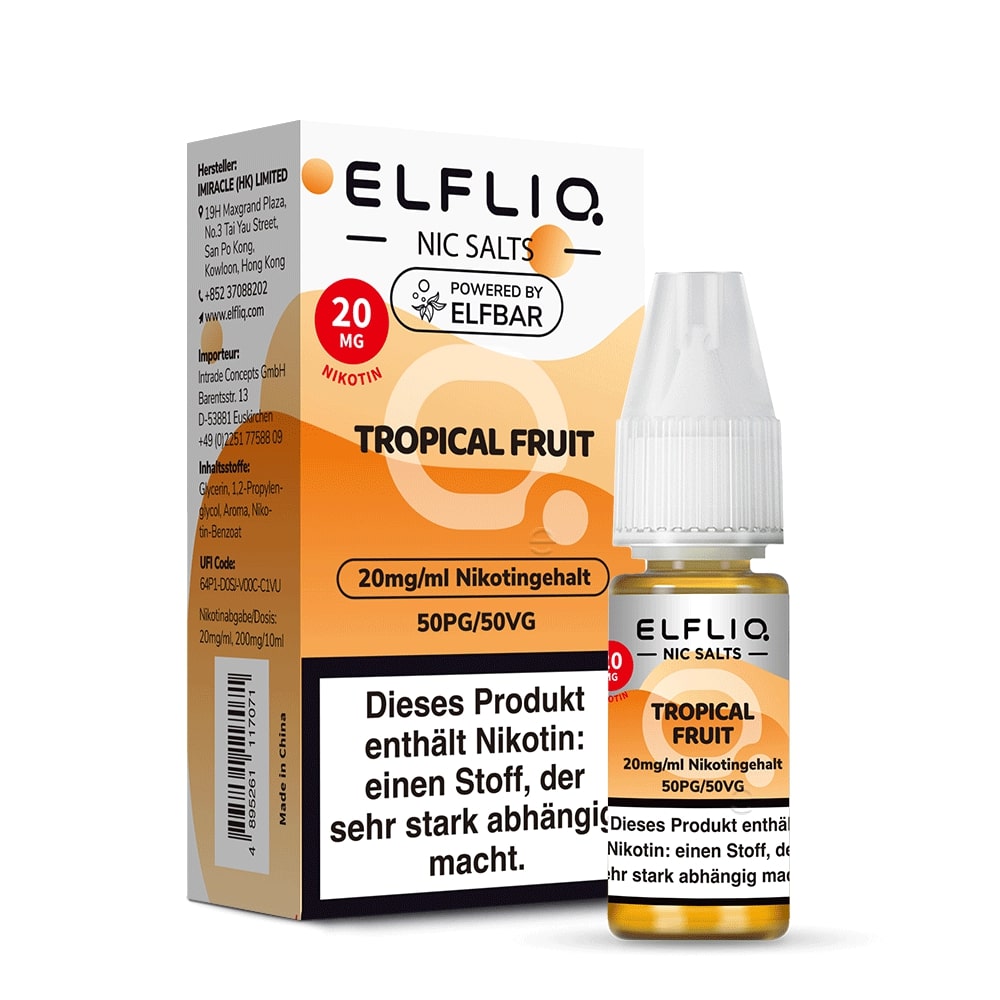 Elfliq Liquid Tropical Fruit 20mg 10ml Elfliq Liquid Tropical Fruit 20mg 10ml