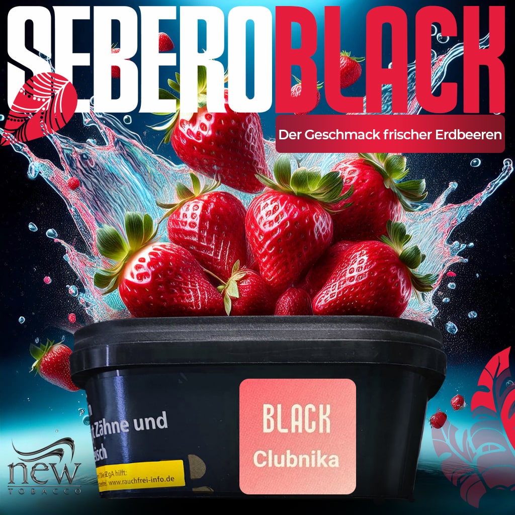 Sebero Black Shisha Tabak Clubnika 200g Sebero Black Shisha Tabak Clubnika 200g