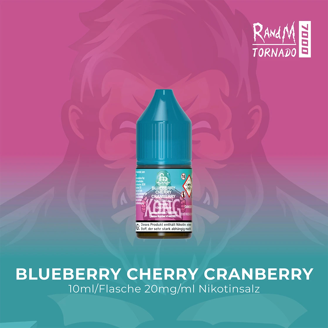 Randm Tornado Blueberry Cherry Cranberry Nikotinsalz Liquid 10ml 20mg Randm Tornado Blueberry Cherry Cranberry Nikotinsalz Liquid 10ml 20mg