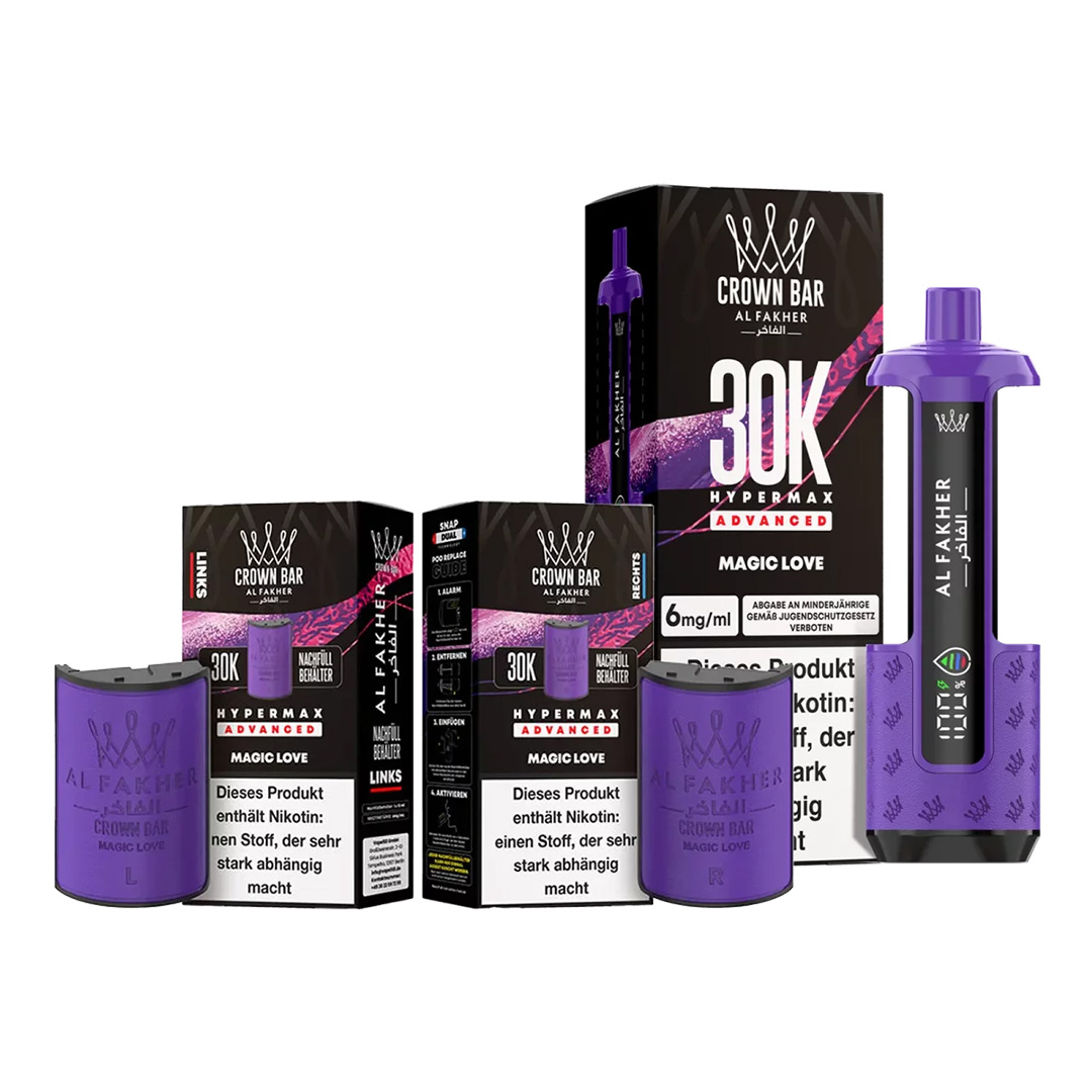 Al Fakher Crown Bar 30K Hypermax Advanced Magic Love Al Fakher Crown Bar 30K Hypermax Advanced Magic Love