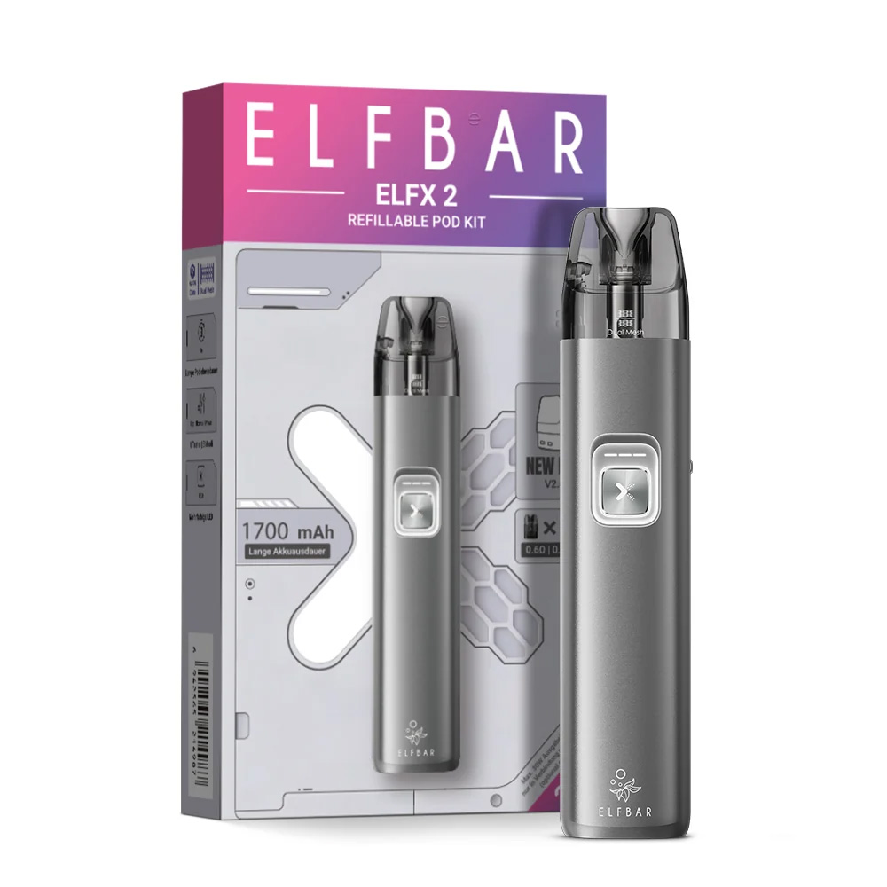 Elfbar ELFX 2 Pod Kit Space Grey Elfbar ELFX 2 Pod Kit Space Grey