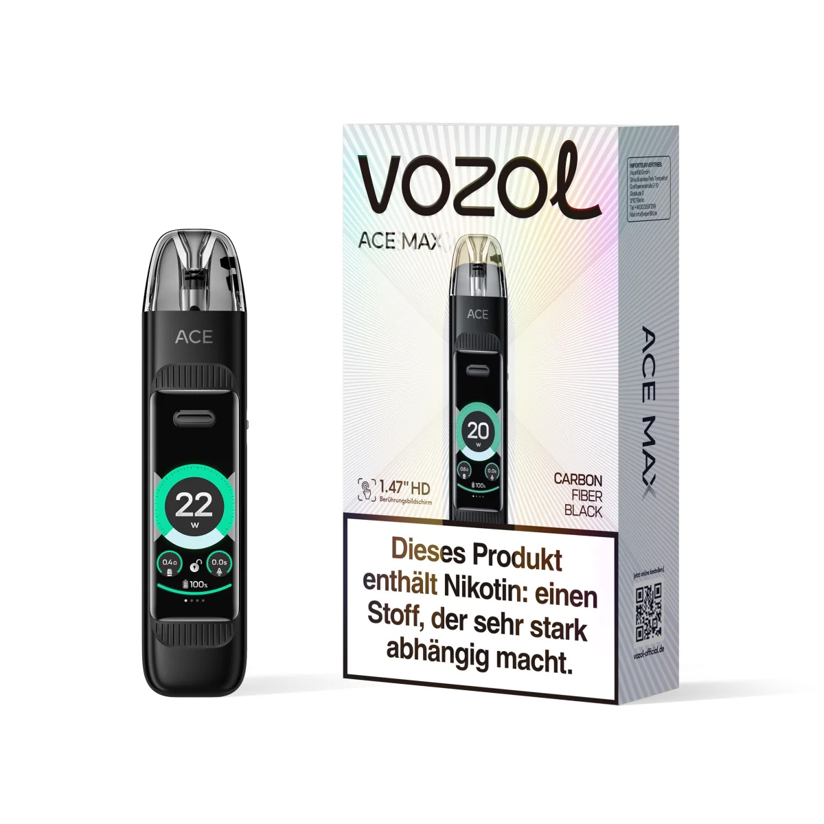 Vozol Ace Max Pod Kit Carbon Fiber Black Vozol Ace Max Pod Kit Carbon Fiber Black
