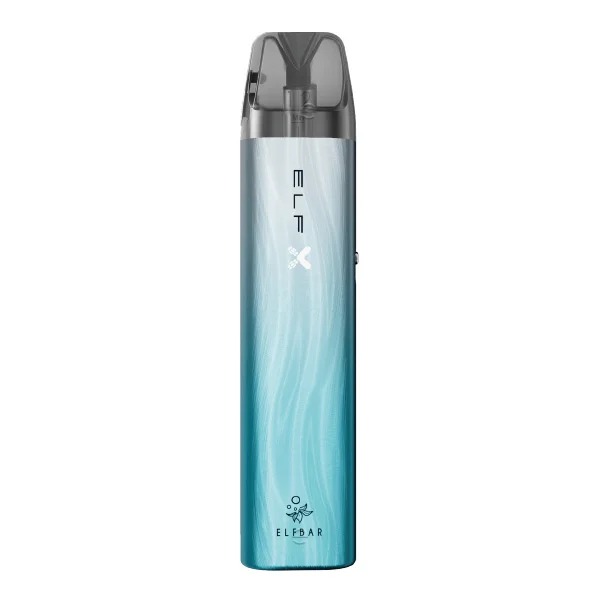 Elfbar ElfX Refillable Pod Kit Silver Blue Elfbar ElfX Refillable Pod Kit Silver Blue
